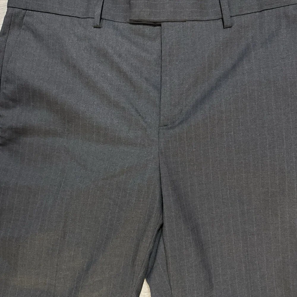 Banana Republic Dress Pants Mens 34x30 Charcoal Gray Flat Front Used